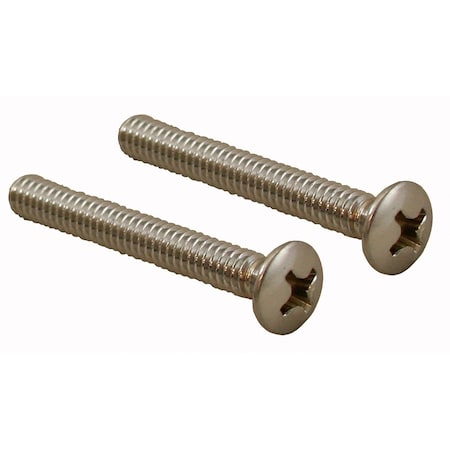 Jones Stephens Brushed Stainless Overflow Plate Screws T0521BS